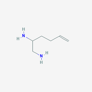 molecular formula C6H14N2 B3242176 Hex-5-ene-1,2-diamine CAS No. 150374-54-2