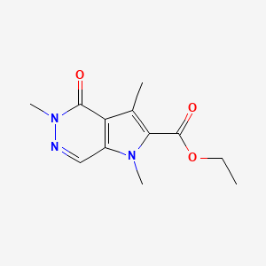 Ethyl 1,3,5-trimethyl-4-oxo-4,5-dihydro-1H-pyrrolo[2,3-d]pyridazine-2-carboxylate