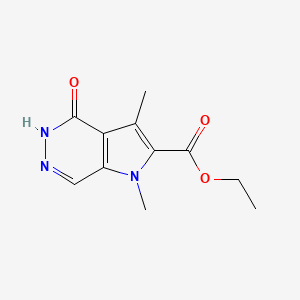 Ethyl 1,3-dimethyl-4-oxo-4,5-dihydro-1H-pyrrolo[2,3-d]pyridazine-2-carboxylate