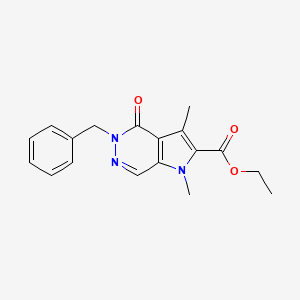 Ethyl 5-benzyl-1,3-dimethyl-4-oxo-4,5-dihydro-1H-pyrrolo[2,3-d]pyridazine-2-carboxylate