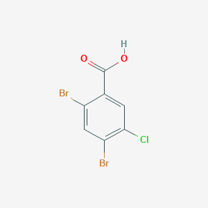 molecular formula C7H3Br2ClO2 B3242306 Benzoic acid, 2,4-dibromo-5-chloro- CAS No. 150812-33-2