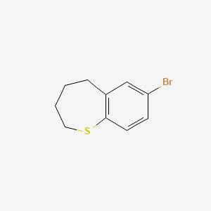 molecular formula C10H11BrS B3242317 7-Bromo-2,3,4,5-tetrahydro-1-benzothiepine CAS No. 15084-57-8