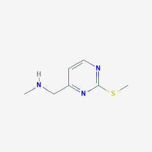 molecular formula C7H11N3S B3242327 N-Methyl-1-(2-(methylthio)pyrimidin-4-yl)methanamine CAS No. 1508721-46-7