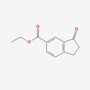 molecular formula C12H12O3 B3242341 Ethyl 3-oxo-2,3-dihydro-1H-indene-5-carboxylate CAS No. 150969-55-4