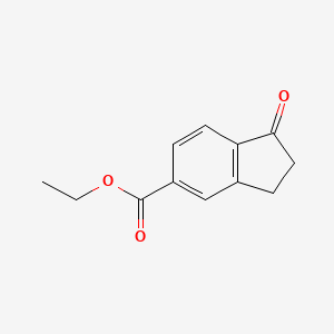 molecular formula C12H12O3 B3242344 ethyl 1-oxo-2,3-dihydro-1H-indene-5-carboxylate CAS No. 150969-57-6