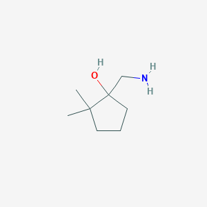 molecular formula C8H17NO B3242392 1-(Aminomethyl)-2,2-dimethylcyclopentan-1-ol CAS No. 1513337-08-0