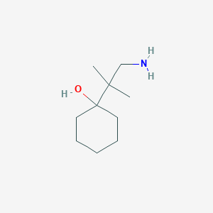 molecular formula C10H21NO B3242409 1-(1-Amino-2-methylpropan-2-yl)cyclohexan-1-ol CAS No. 1514561-76-2