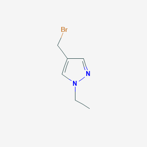 molecular formula C6H9BrN2 B3242424 4-(bromomethyl)-1-ethyl-1H-pyrazole CAS No. 1515137-08-2