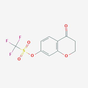 molecular formula C10H7F3O5S B3242501 4-Oxochroman-7-yl trifluoromethanesulfonate CAS No. 151884-08-1