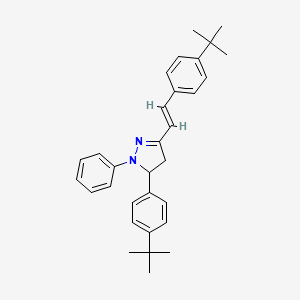 molecular formula C31H36N2 B3242510 5-(4-tert-Butylphenyl)-3-(4-tert-butylstyryl)-1-phenyl-2-pyrazoline CAS No. 152015-94-6