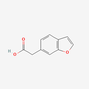 molecular formula C10H8O3 B3242550 Benzofuran-6-yl-acetic acid CAS No. 152148-65-7