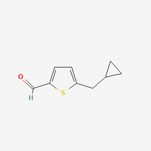 molecular formula C9H10OS B3242559 5-(Cyclopropylmethyl)thiophene-2-carbaldehyde CAS No. 1522107-23-8