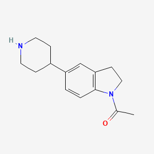 molecular formula C15H20N2O B3242566 1-(5-(Piperidin-4-yl)indolin-1-yl)ethanone CAS No. 1522308-27-5