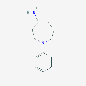 molecular formula C12H18N2 B3242570 1-Phenylazepan-4-amine CAS No. 1522755-17-4