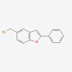 molecular formula C15H11BrO B3242656 5-(Bromomethyl)-2-phenylbenzofuran CAS No. 152862-81-2