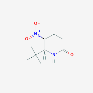 molecular formula C9H16N2O3 B3242722 6-Tert-butyl-5-nitropiperidin-2-one, trans CAS No. 153186-66-4