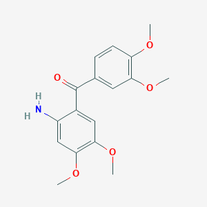 molecular formula C17H19NO5 B3242766 2-Amino-3',4,4',5-tetramethoxybenzophenone CAS No. 153394-55-9