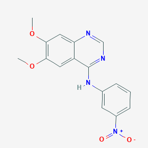 molecular formula C16H14N4O4 B3242778 6,7-dimethoxy-N-(3-nitrophenyl)quinazolin-4-amine CAS No. 153437-80-0