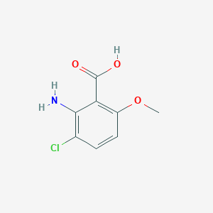 molecular formula C8H8ClNO3 B3242787 2-Amino-3-chloro-6-methoxybenzoic acid CAS No. 15345-56-9