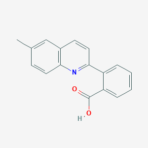 molecular formula C17H13NO2 B3242788 2-(6-methylquinolin-2-yl)benzoic Acid CAS No. 153465-52-2