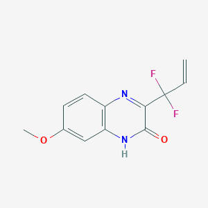molecular formula C12H10F2N2O2 B3242796 3-(1,1-Difluoroallyl)-7-methoxyquinoxalin-2-ol CAS No. 1535210-93-5