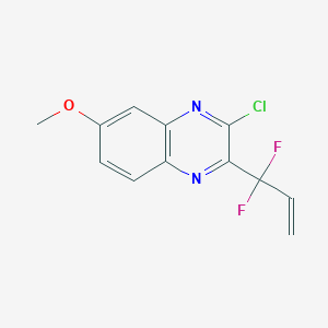 molecular formula C12H9ClF2N2O B3242803 3-Chloro-2-(1,1-difluoroallyl)-6-methoxyquinoxaline CAS No. 1535210-94-6
