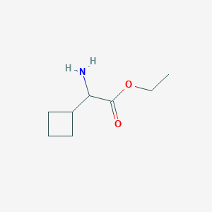 molecular formula C8H15NO2 B3242811 Ethyl 2-amino-2-cyclobutylacetate CAS No. 1536099-38-3