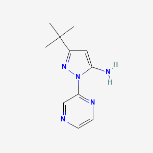 molecular formula C11H15N5 B3242846 3-(tert-butyl)-1-(pyrazin-2-yl)-1H-pyrazol-5-amine CAS No. 1537119-04-2