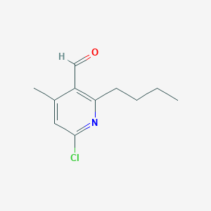 molecular formula C11H14ClNO B3242884 2-Butyl-6-chloro-4-methylnicotinaldehyde CAS No. 153806-79-2