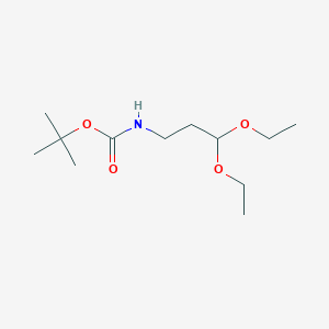 molecular formula C12H25NO4 B3242888 tert-butyl N-(3,3-diethoxypropyl)carbamate CAS No. 153815-24-8