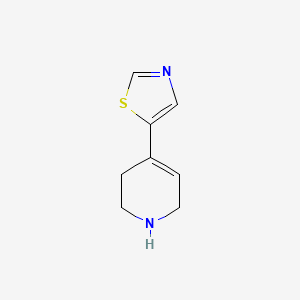 molecular formula C8H10N2S B3242940 5-(1,2,3,6-Tetrahydropyridin-4-yl)thiazole CAS No. 1539550-96-3