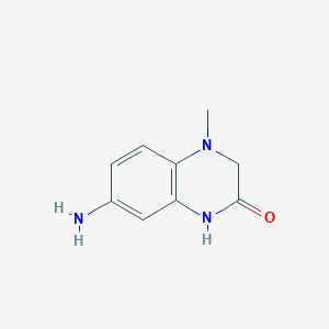 molecular formula C9H11N3O B3242997 7-Amino-4-methyl-3,4-dihydroquinoxalin-2(1H)-one CAS No. 1541437-81-3