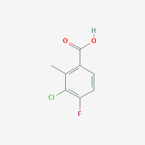 molecular formula C8H6ClFO2 B3243004 3-Chloro-4-fluoro-2-methylbenzoic acid CAS No. 154257-77-9