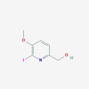 molecular formula C7H8INO2 B3243063 (6-Iodo-5-methoxy-pyridin-2-yl)-methanol CAS No. 154497-85-5