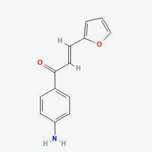 molecular formula C13H11NO2 B3243106 (2E)-1-(4-aminophenyl)-3-(2-furyl)prop-2-en-1-one CAS No. 15462-52-9
