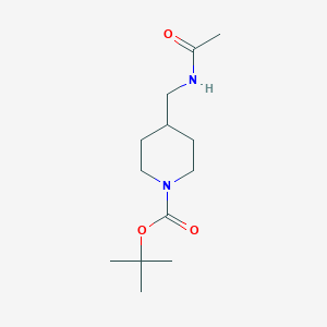 molecular formula C13H24N2O3 B3243243 Tert-butyl 4-(acetamidomethyl)piperidine-1-carboxylate CAS No. 155456-32-9