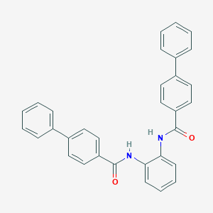 molecular formula C32H24N2O2 B324328 N-(2-{[1,1'-biphenyl]-4-amido}phenyl)-[1,1'-biphenyl]-4-carboxamide 