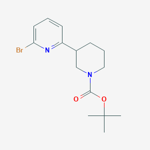molecular formula C15H21BrN2O2 B3243358 tert-Butyl 3-(6-bromopyridin-2-yl)piperidine-1-carboxylate CAS No. 1563534-15-5