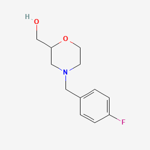 molecular formula C12H16FNO2 B3243436 (4-(4-Fluorobenzyl)morpholin-2-yl)methanol CAS No. 156816-54-5