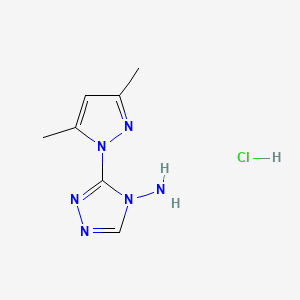 3-(3,5-dimethyl-1H-pyrazol-1-yl)-4H-1,2,4-triazol-4-amine hydrochloride