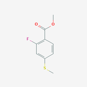 molecular formula C9H9FO2S B3243502 Methyl 2-fluoro-4-(methylthio)benzoate CAS No. 157652-35-2