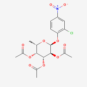 molecular formula C18H20ClNO10 B3243520 alpha-L-Galactopyranoside, 2-chloro-4-nitrophenyl 6-deoxy-, 2,3,4-triacetate CAS No. 157843-42-0