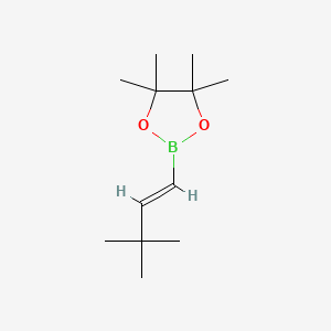 molecular formula C12H23BO2 B3243525 2-(3,3-Dimethylbut-1-EN-1-YL)-4,4,5,5-tetramethyl-1,3,2-dioxaborolane CAS No. 157945-83-0