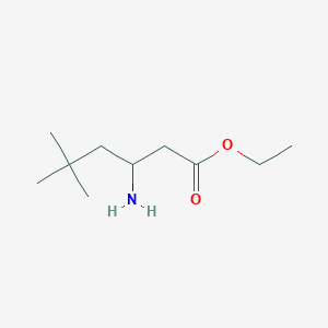 molecular formula C10H21NO2 B3243590 Ethyl 3-amino-5,5-dimethylhexanoate CAS No. 158362-75-5