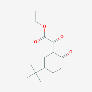 molecular formula C14H22O4 B3243601 Ethyl 2-(5-(tert-butyl)-2-oxocyclohexyl)-2-oxoacetate CAS No. 15839-52-8