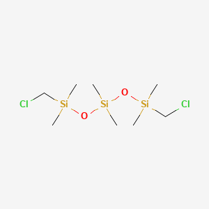 molecular formula C8H22Cl2O2Si3 B3243619 Bis[[chloromethyl(dimethyl)silyl]oxy]-dimethylsilane CAS No. 158465-60-2