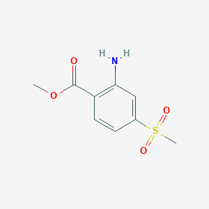 molecular formula C9H11NO4S B3243646 methyl 2-amino-4-methanesulfonylbenzoate CAS No. 158580-87-1