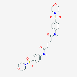 molecular formula C25H32N4O8S2 B324385 N,N'-BIS[4-(MORPHOLINE-4-SULFONYL)PHENYL]PENTANEDIAMIDE 
