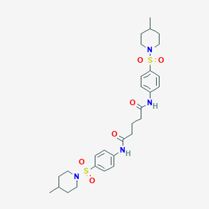 molecular formula C29H40N4O6S2 B324386 N~1~,N~5~-bis{4-[(4-methylpiperidin-1-yl)sulfonyl]phenyl}pentanediamide 