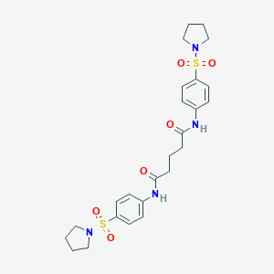 molecular formula C25H32N4O6S2 B324387 N,N'-BIS[4-(PYRROLIDINE-1-SULFONYL)PHENYL]PENTANEDIAMIDE 